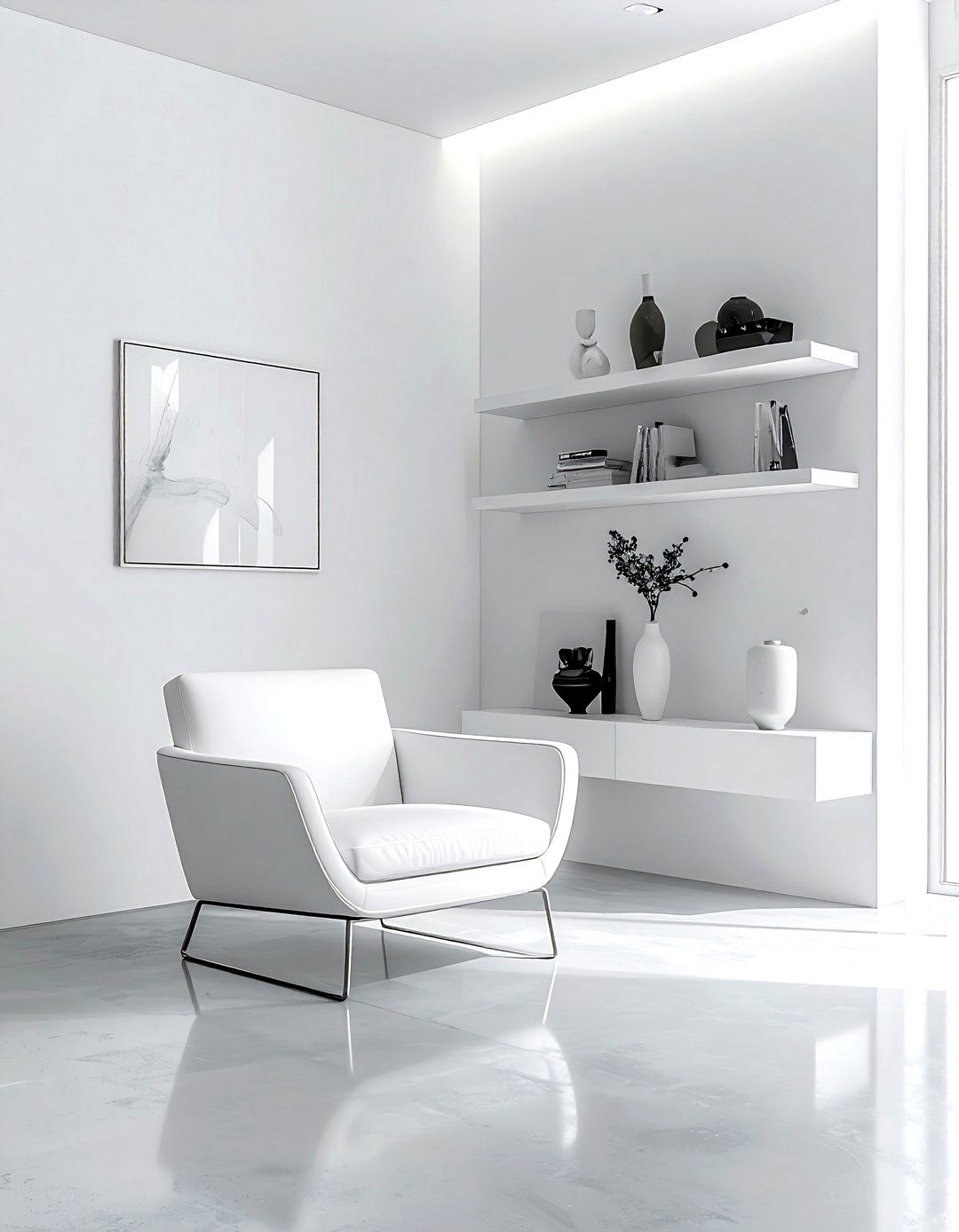 Minimalist White Living Room - 30 white living room design ideas