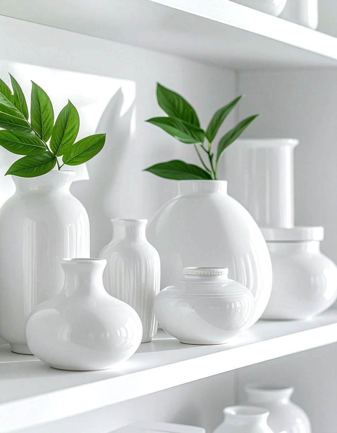 Minimalist White Pottery - 30 pottery decor ideas