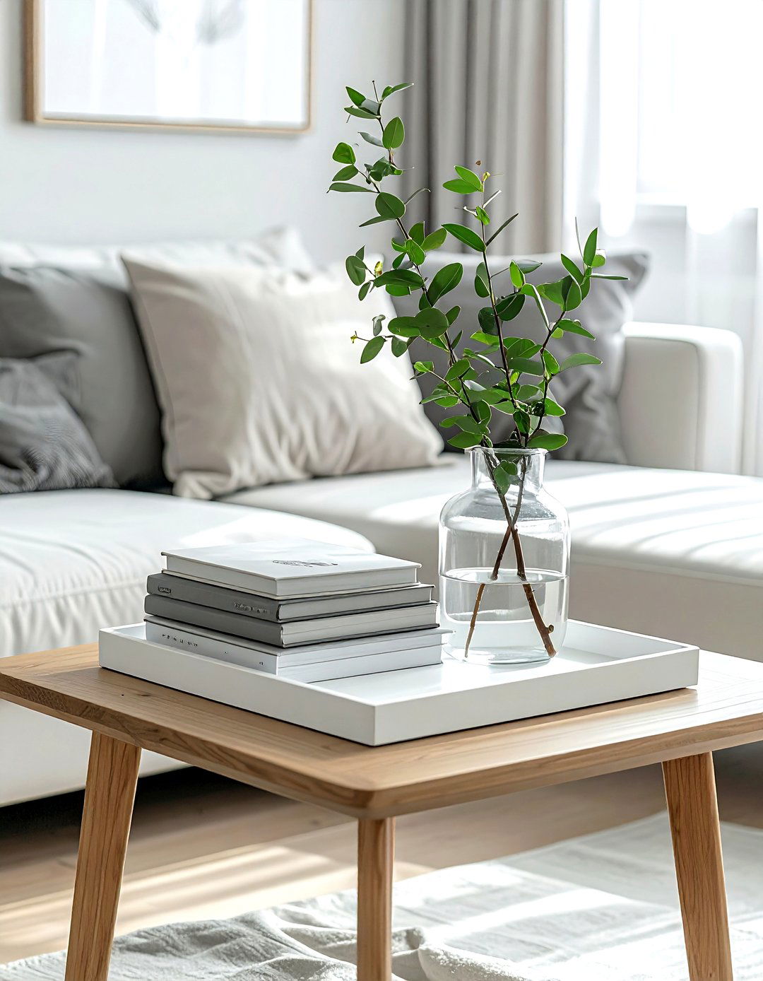 Minimalist White Tray - 30 coffee table tray ideas