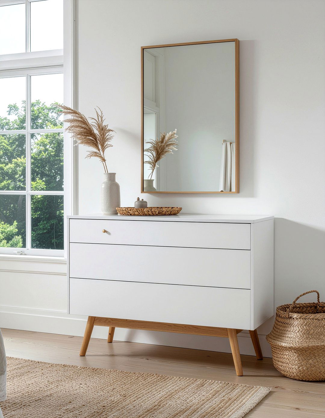 Minimalist White Vanity - 30 bedroom modern vanity designs