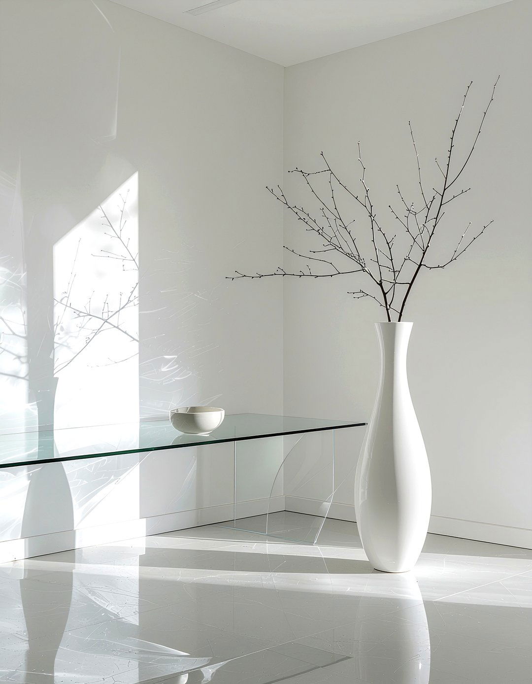 Minimalist White Vase - 30 entryway table decor ideas