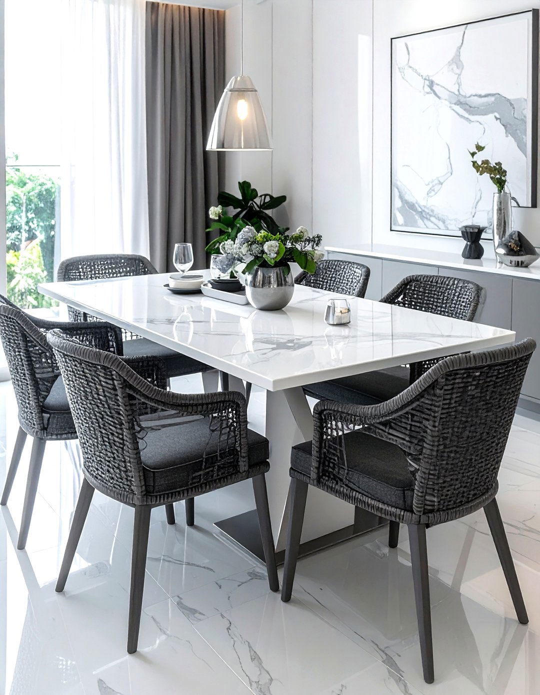 Minimalist Wicker Dining Chairs - 30 wicker dining room ideas