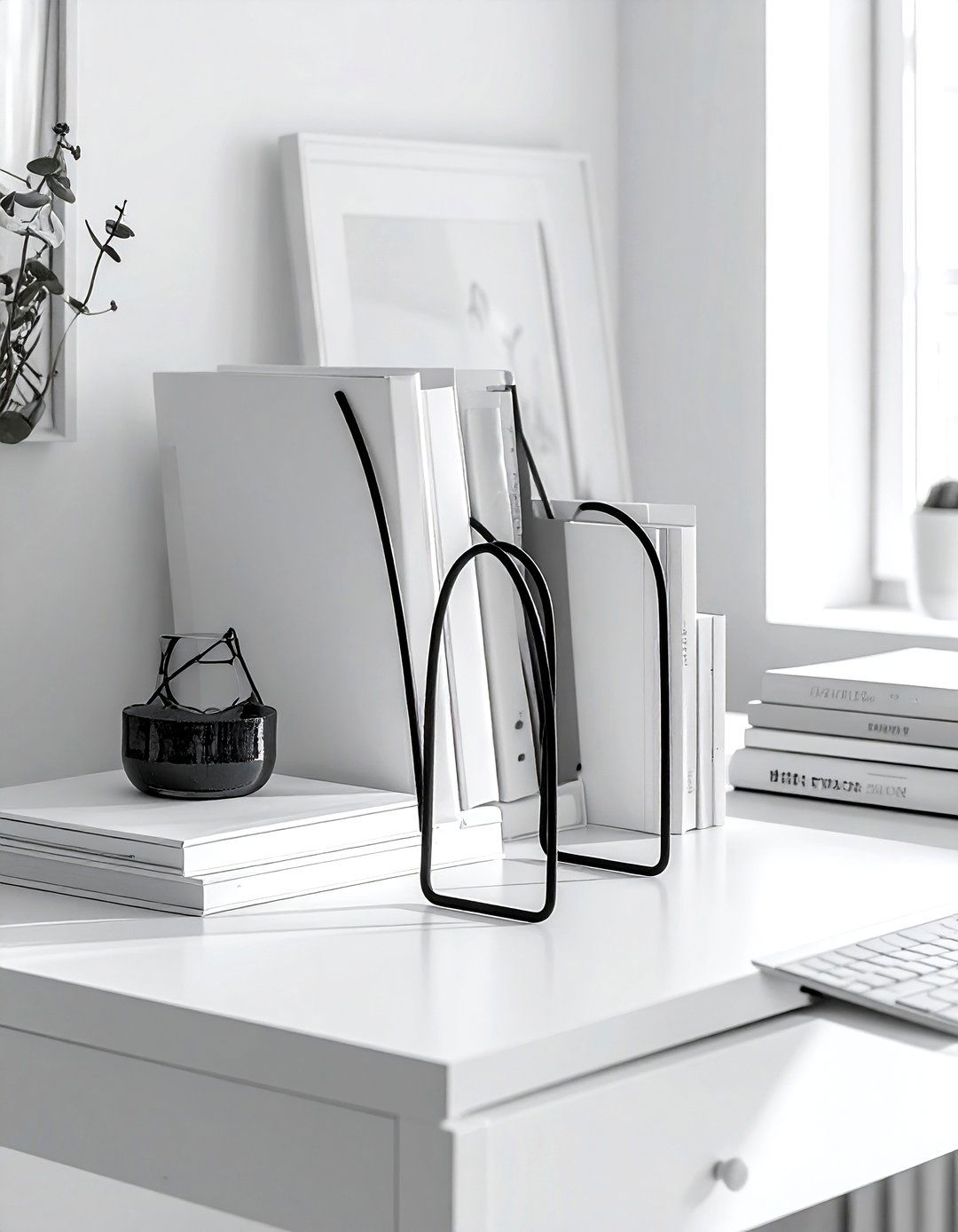 Minimalist Wire Bookends - 30 decorative bookend ideas