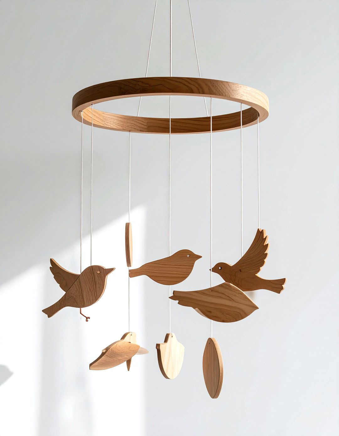 Minimalist Wood Nursery Mobile - 30 nursery mobile ideas