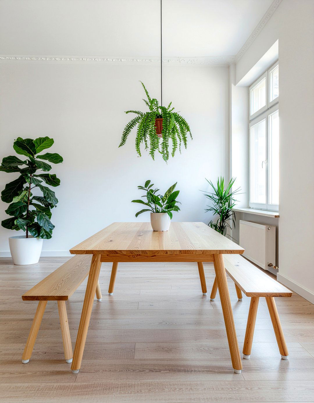 Minimalist Wood Table - 30 condo dining room ideas