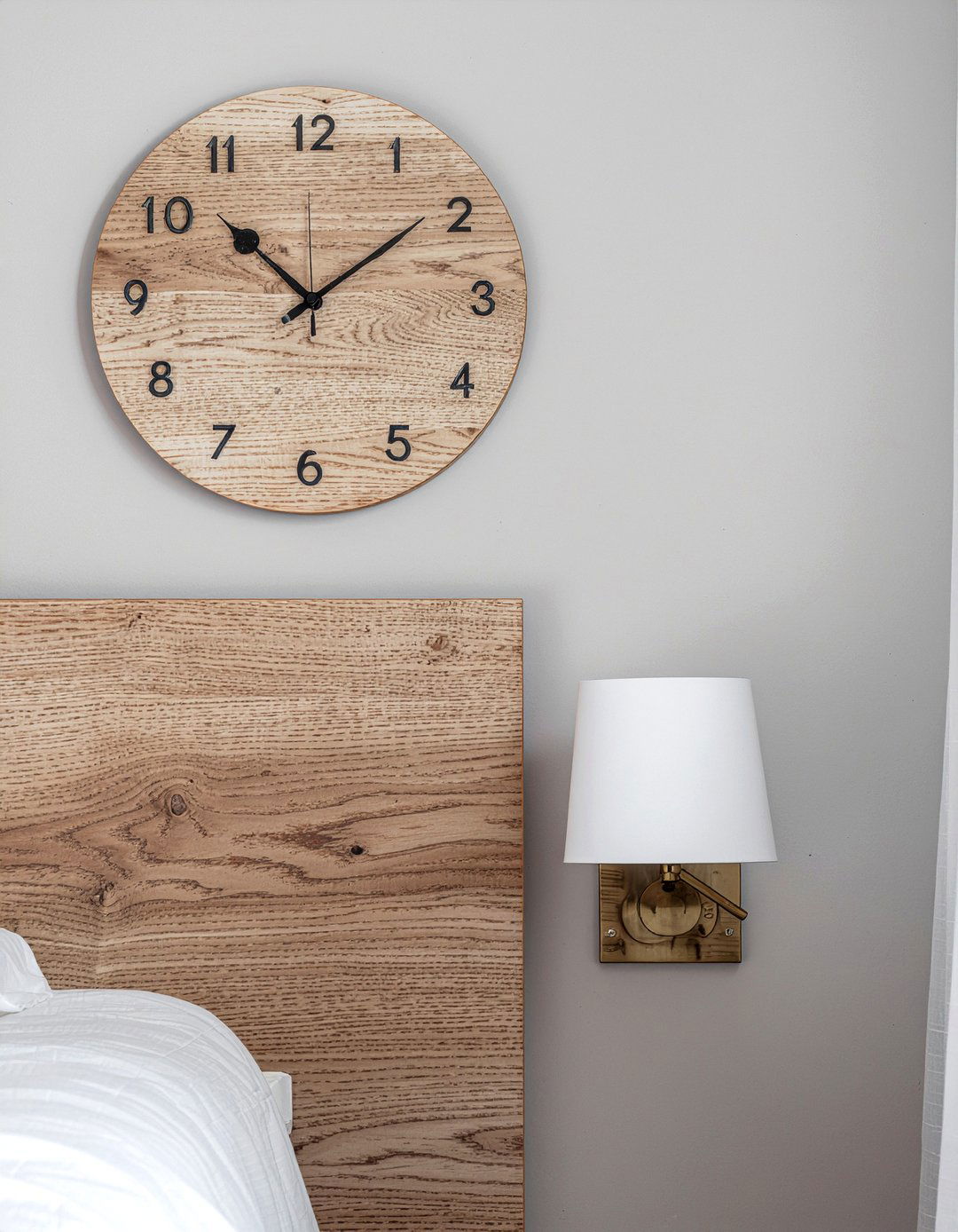 Minimalist Wood Wall Clock - 30 bedroom wall clocks