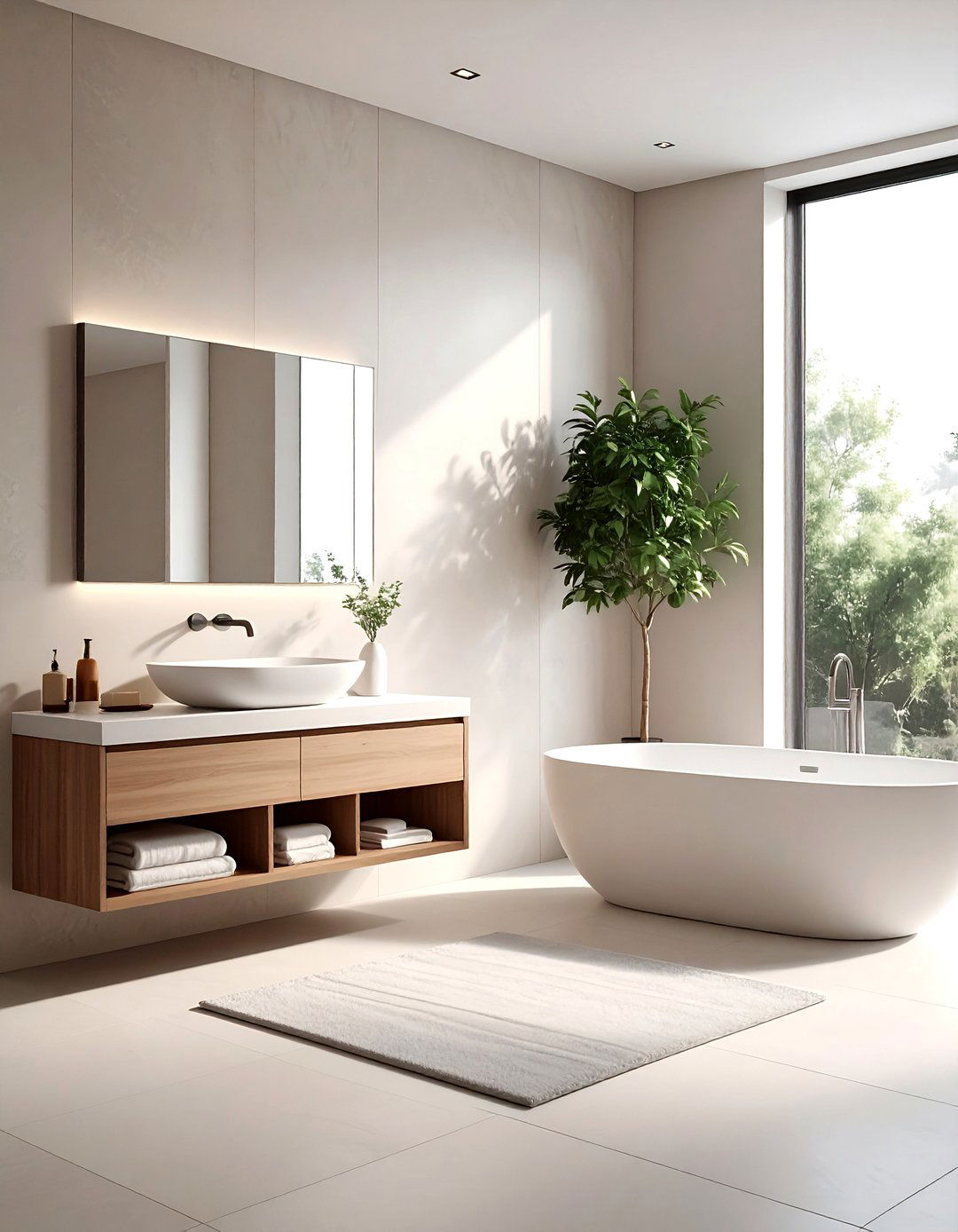 Minimalist bathroom wallpaper - 30 bathroom wallpaper ideas