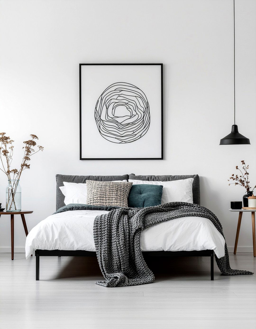 Minimalist bedroom art - 30 calming bedroom ideas