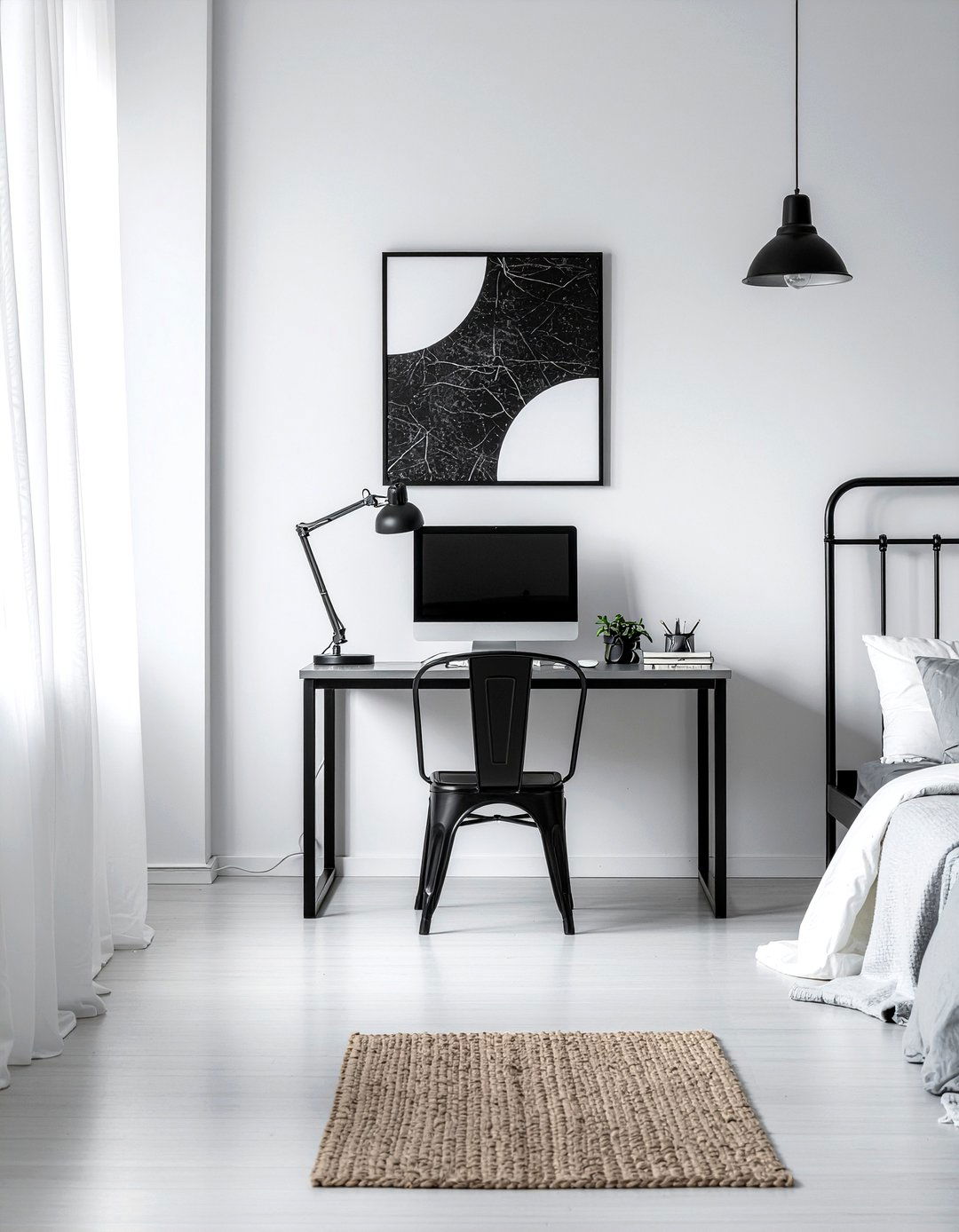 Minimalist bedroom workspace - 30 bedroom office combo ideas