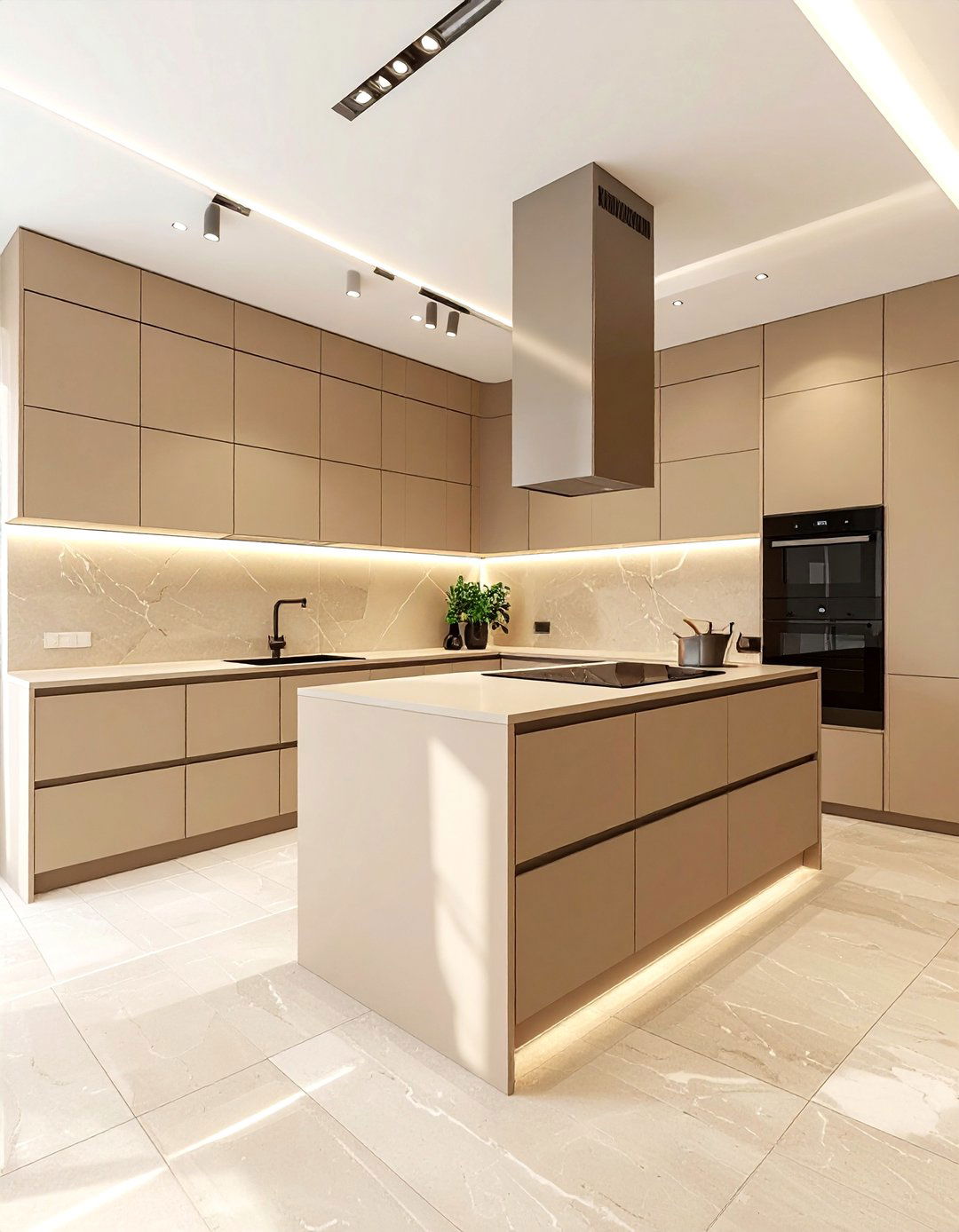 Minimalist beige kitchen - 30 beige kitchen design ideas