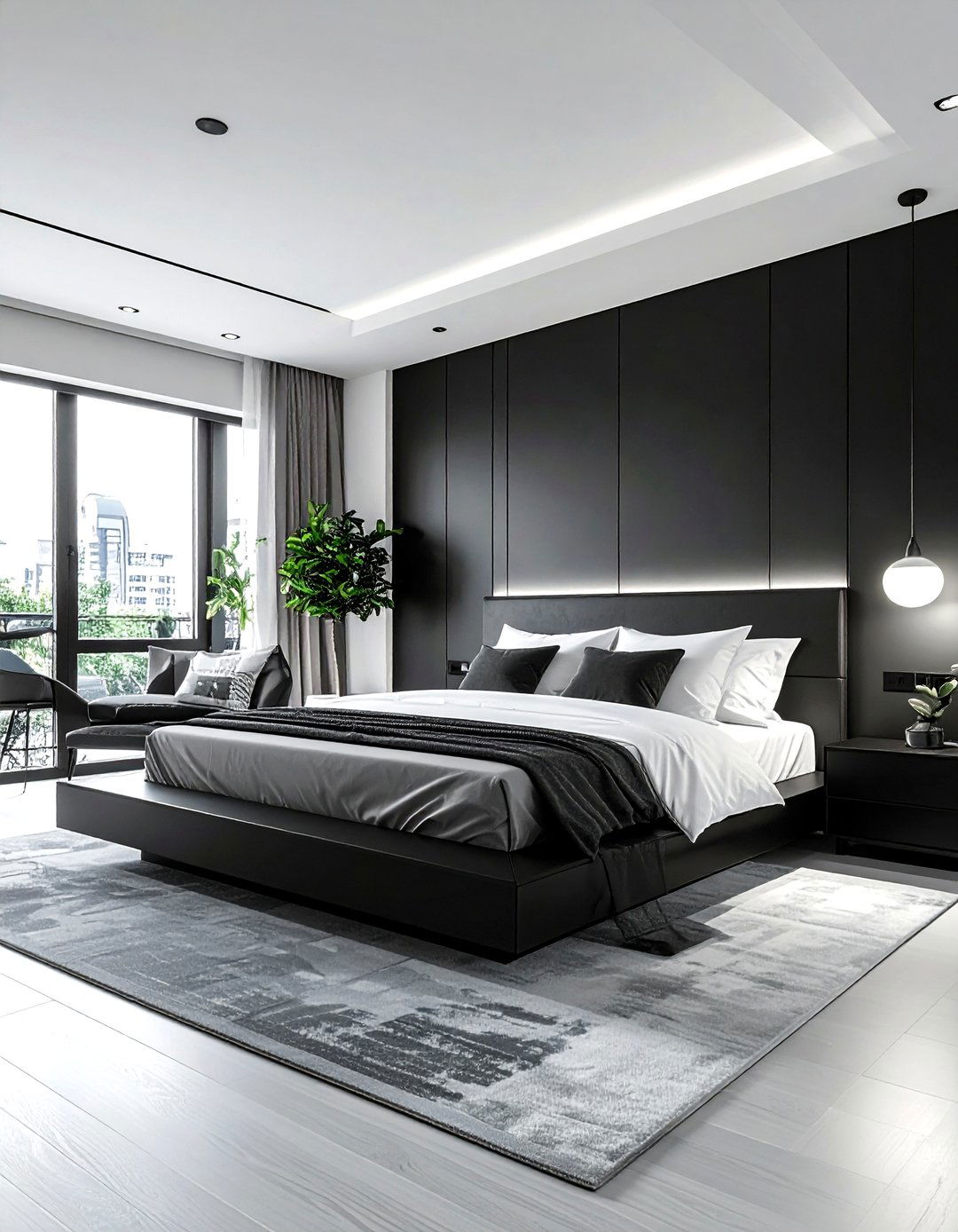 Minimalist black bedroom - 30 black bedroom ideas