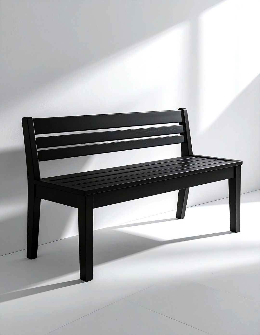 Minimalist black bench - 30 living room bench seat ideas