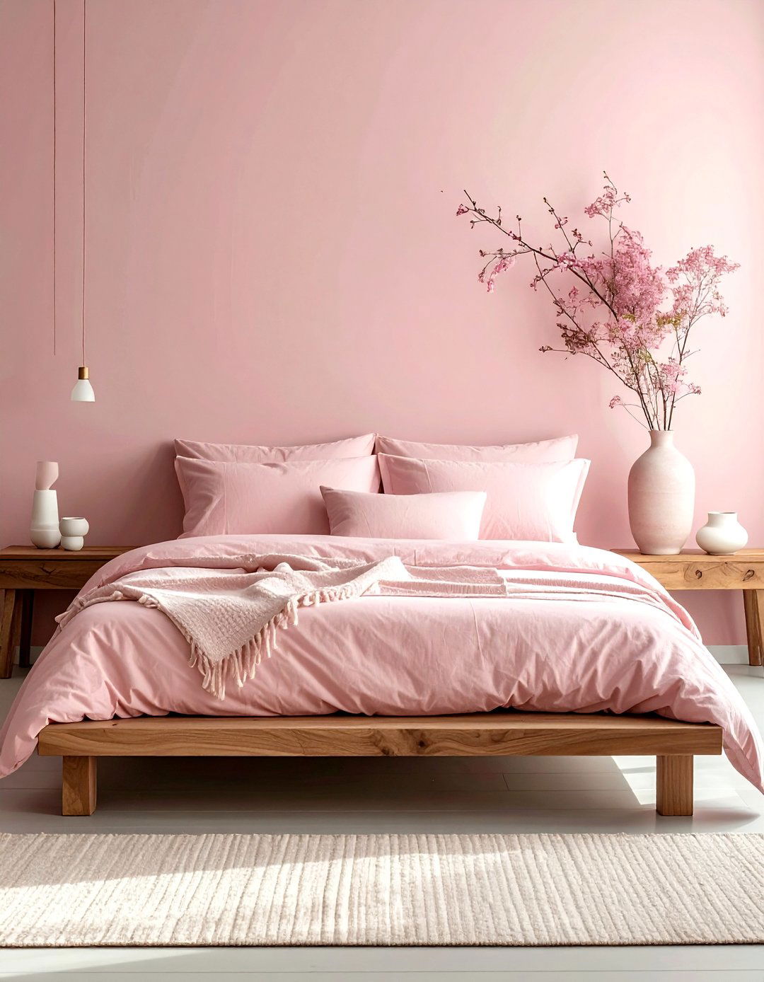 Minimalist blush pink bedroom - 30 blush bedroom ideas