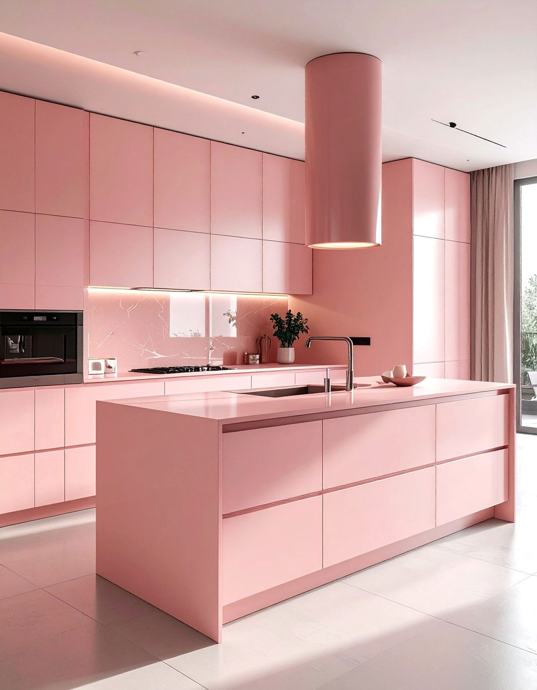 Minimalist blush pink kitchen - 30 blush kitchen ideas