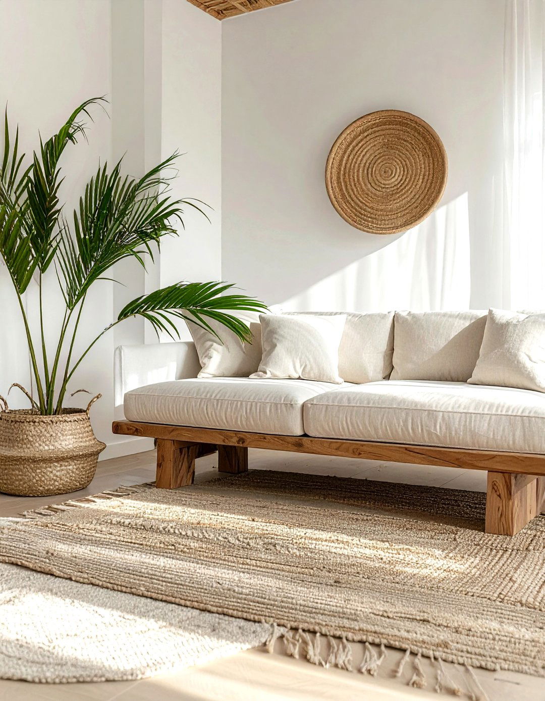 Minimalist bohemian living room - 30 bohemian beige living room ideas