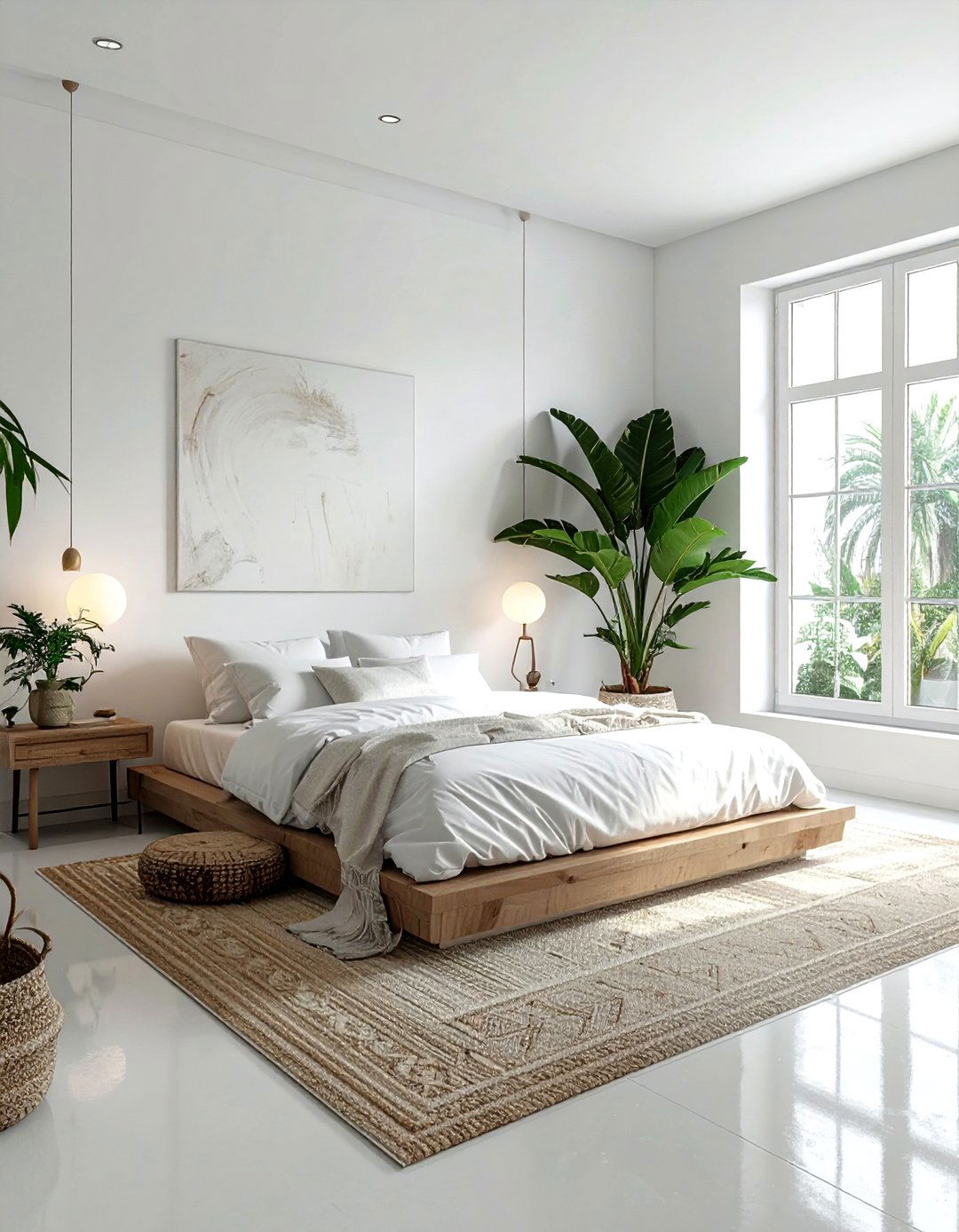 Minimalist boho bedroom - 30 bohemian white bedroom ideas