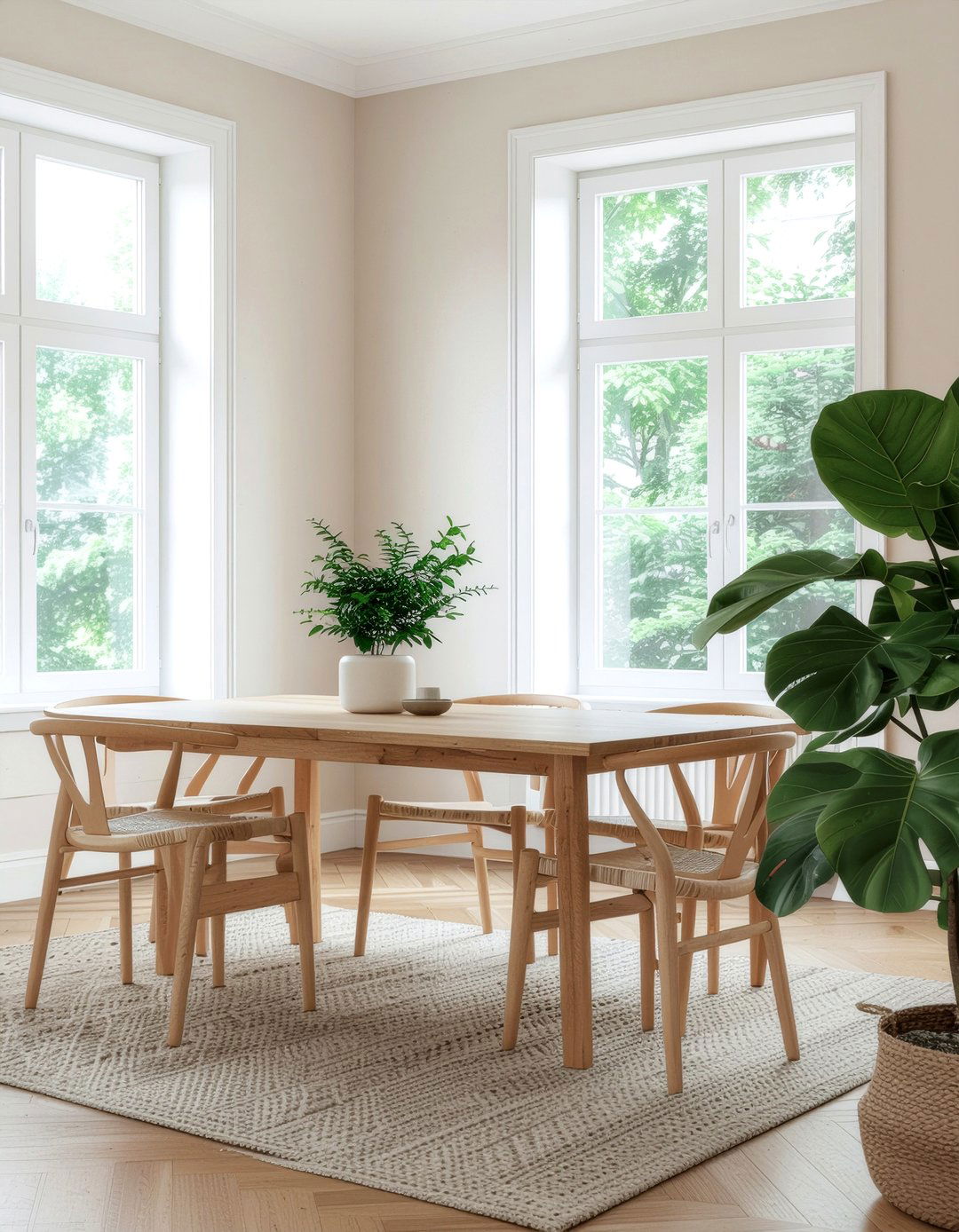 Minimalist boho dining room - 30 dining room style mixing ideas