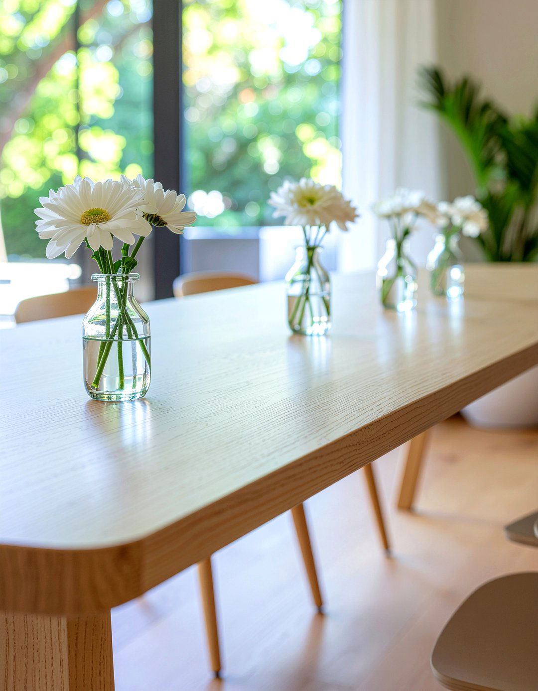 Minimalist bud vases - 30 dining table centerpiece ideas