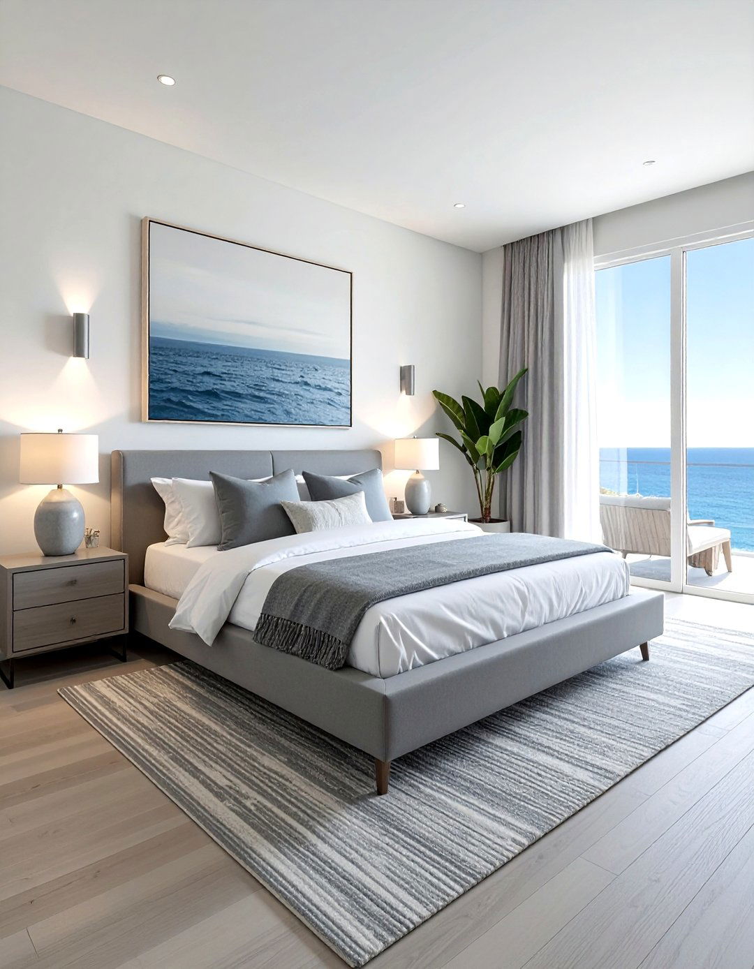 Minimalist coastal bedroom - 30 coastal gray bedroom ideas