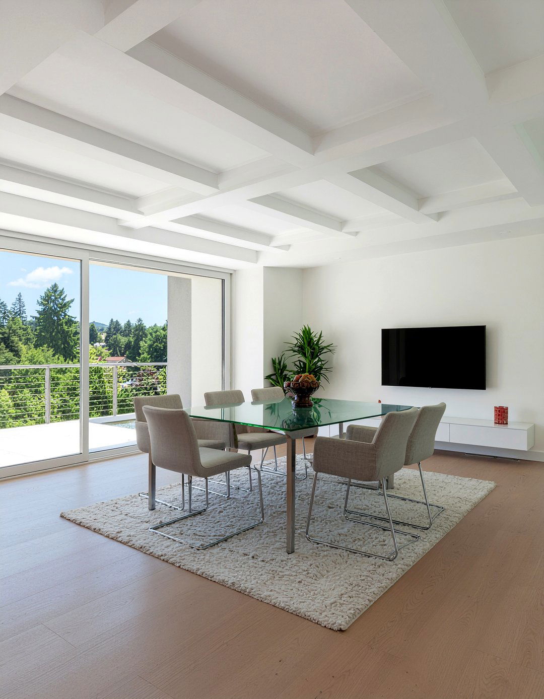 Minimalist coffered ceiling - 30 dining room coffered ceiling ideas