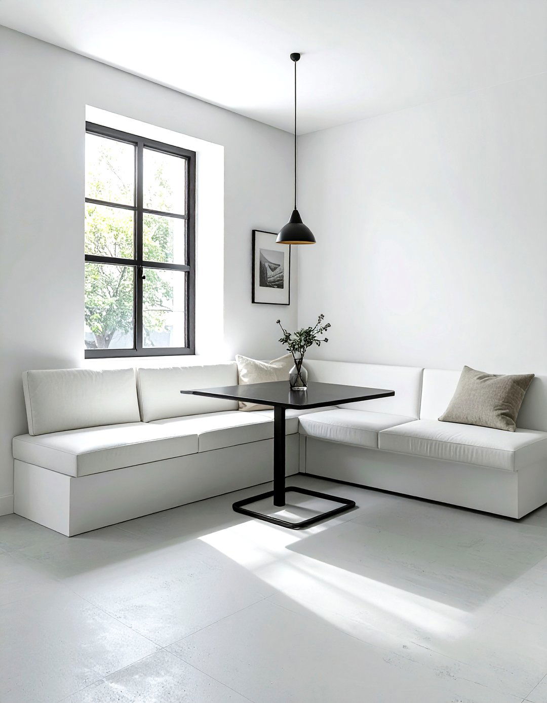 Minimalist corner seating - 30 L-shaped banquette dining ideas