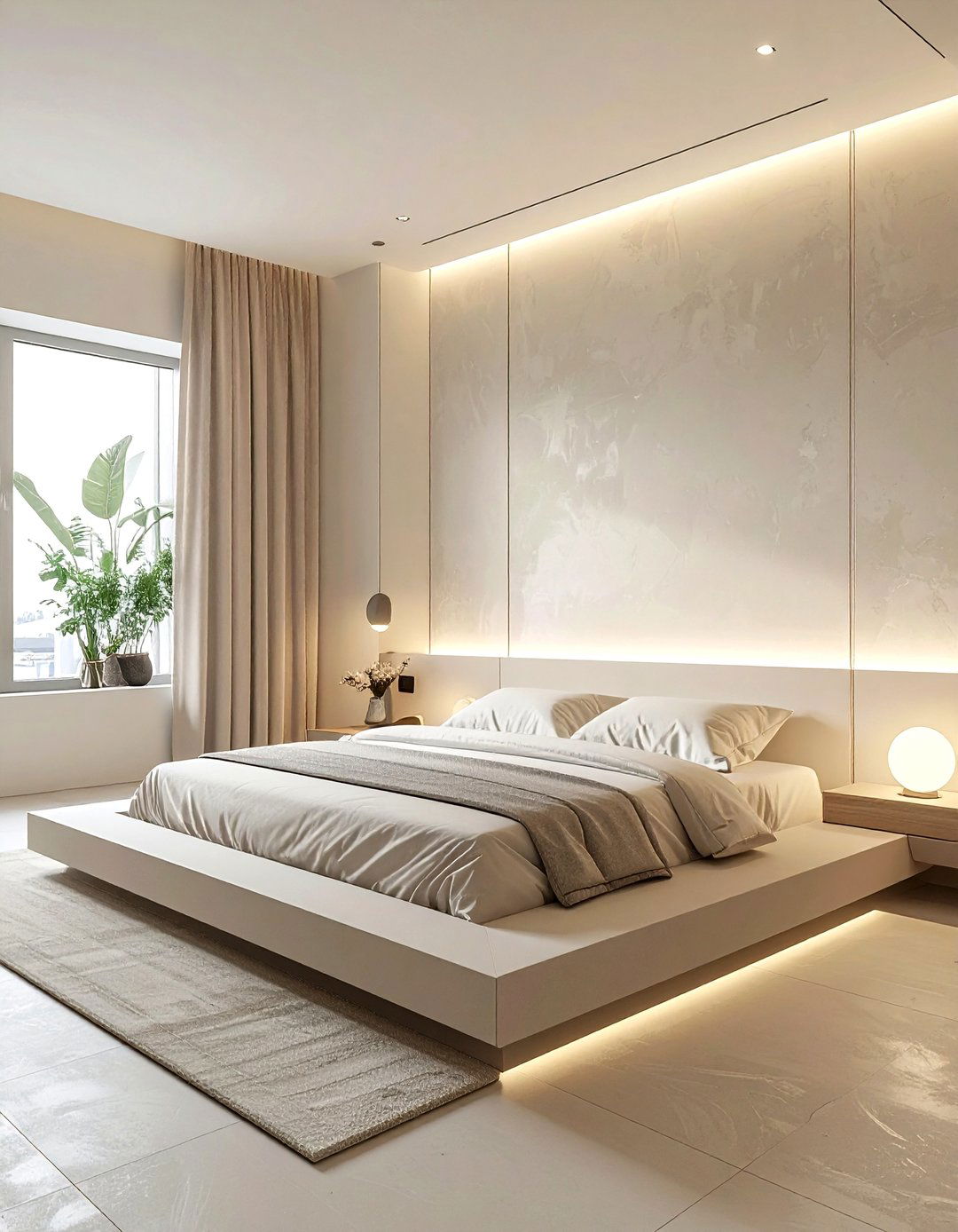 Minimalist cream bedroom - 30 contemporary cream bedroom ideas