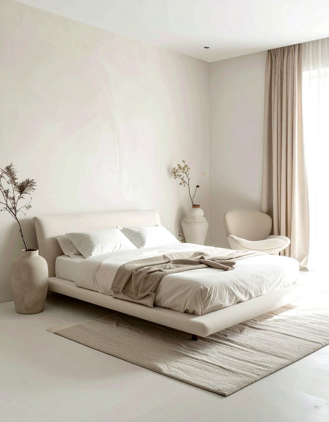 Minimalist cream bedroom design - 30 cream bedroom decor ideas