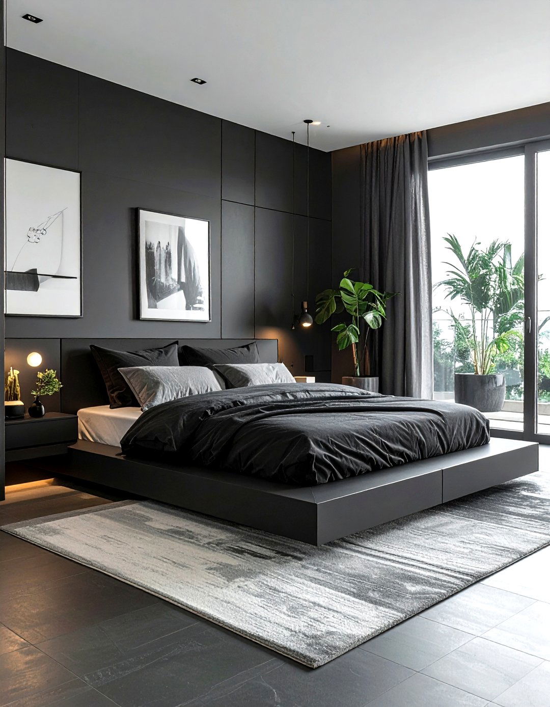 Minimalist dark charcoal bedroom - 30 dark charcoal bedroom ideas