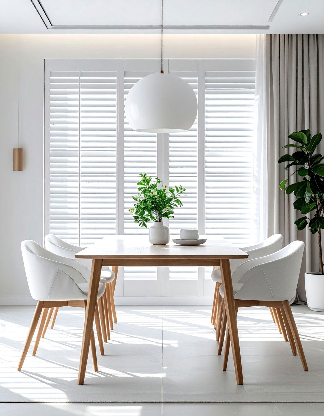 Minimalist dining room shutters - 30 dining room shutter ideas