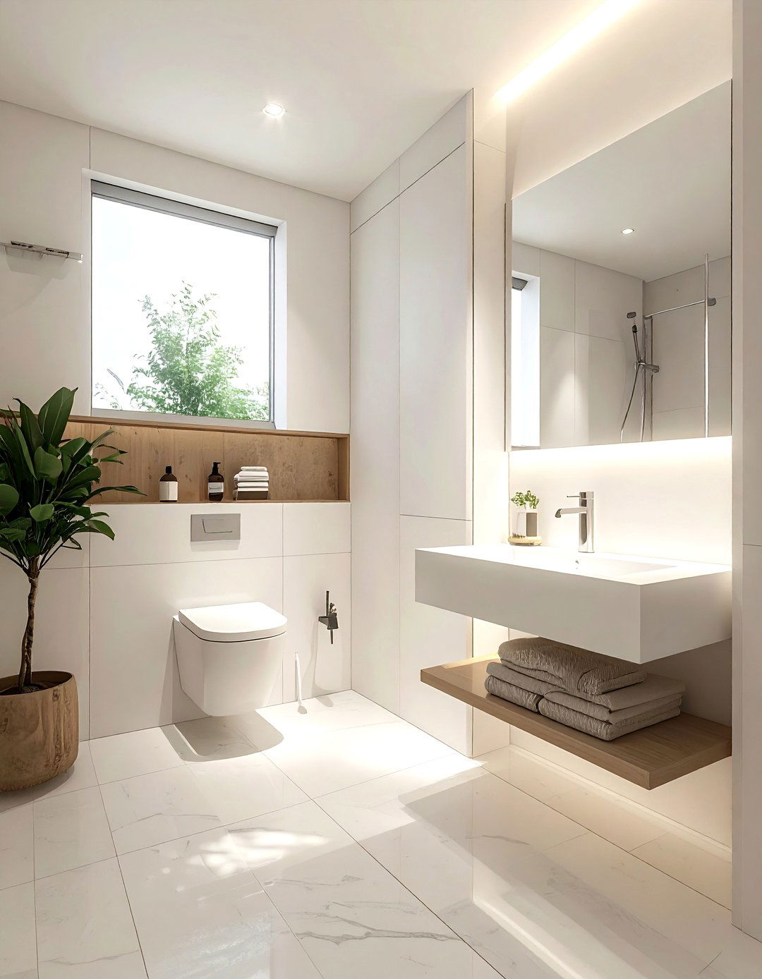 Minimalist ensuite bathroom - 30 show home bathroom ideas