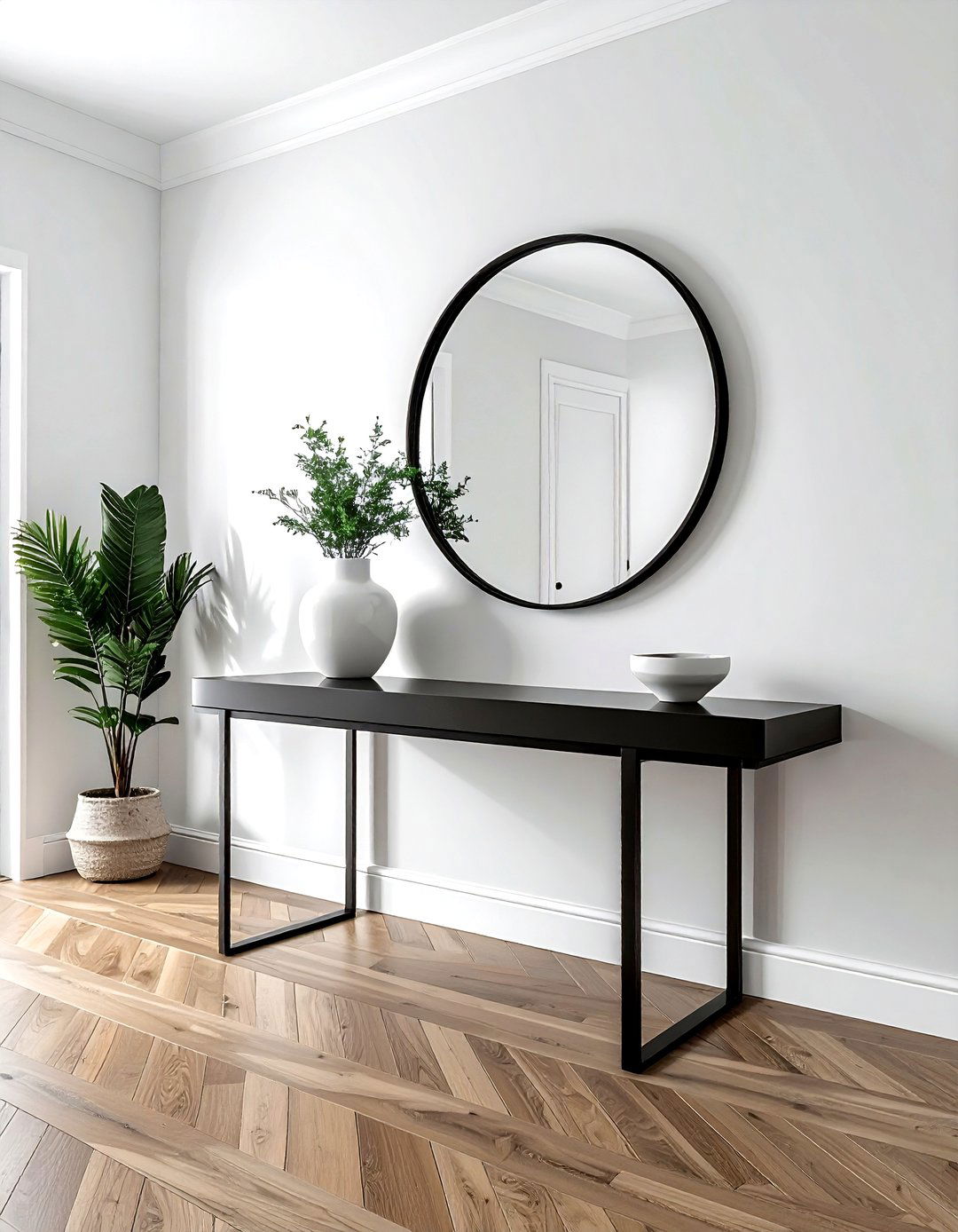 Minimalist entryway console - 30 viral decor ideas