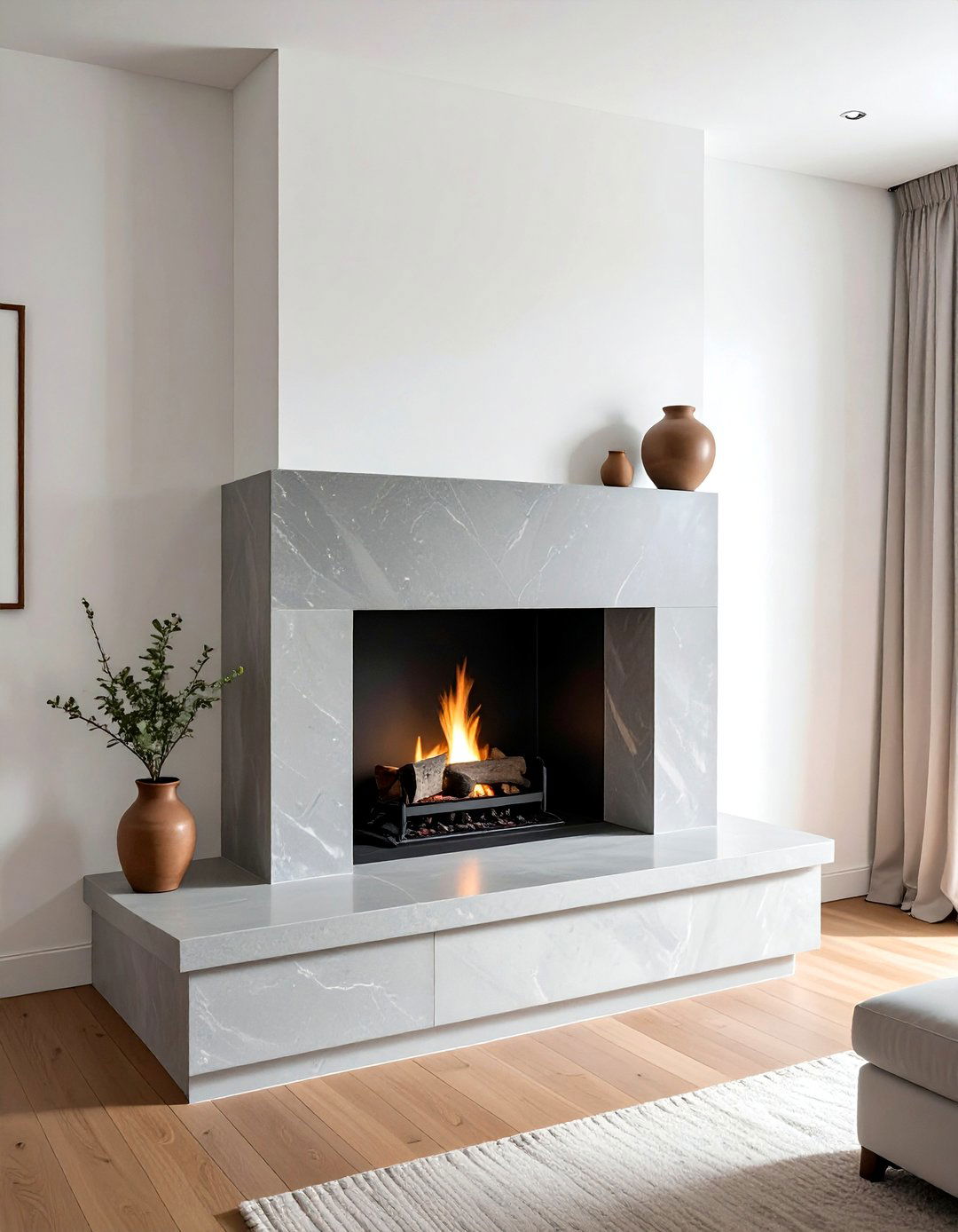 Minimalist fireplace mantel - 30 mid-century modern decor ideas