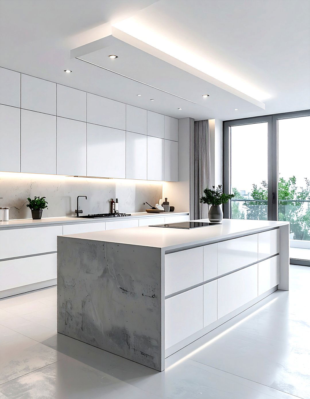 Minimalist flush mount lighting - 30 kitchen recessed lighting ideas