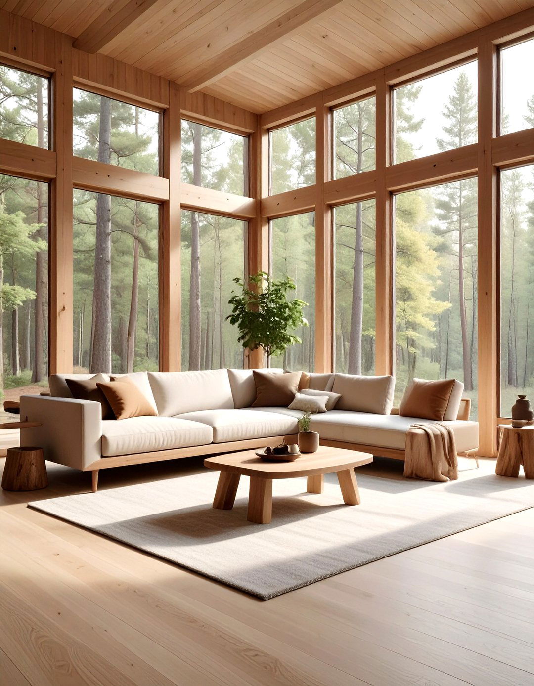 Minimalist forest cabin - 30 living room cabin furniture ideas