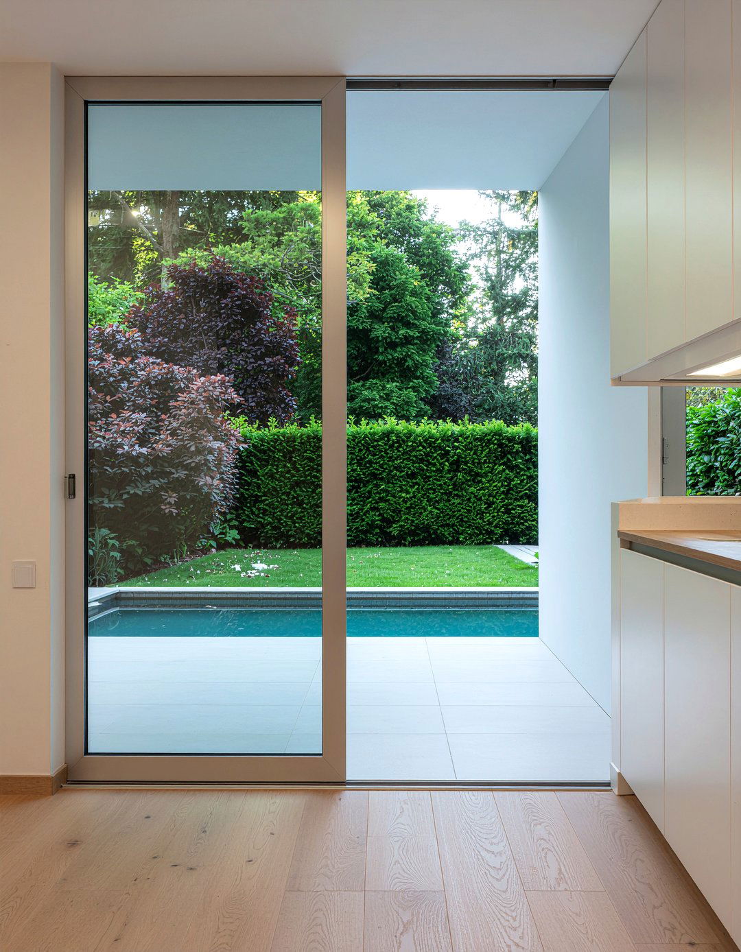 Minimalist glass door - 30 kitchen exterior door ideas