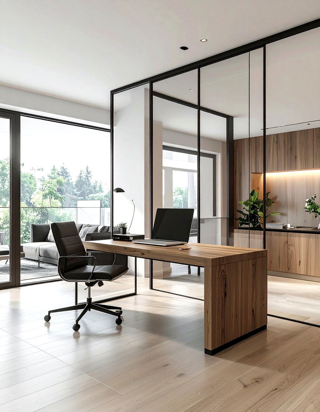 Minimalist glass partition - 30 architect home decor ideas