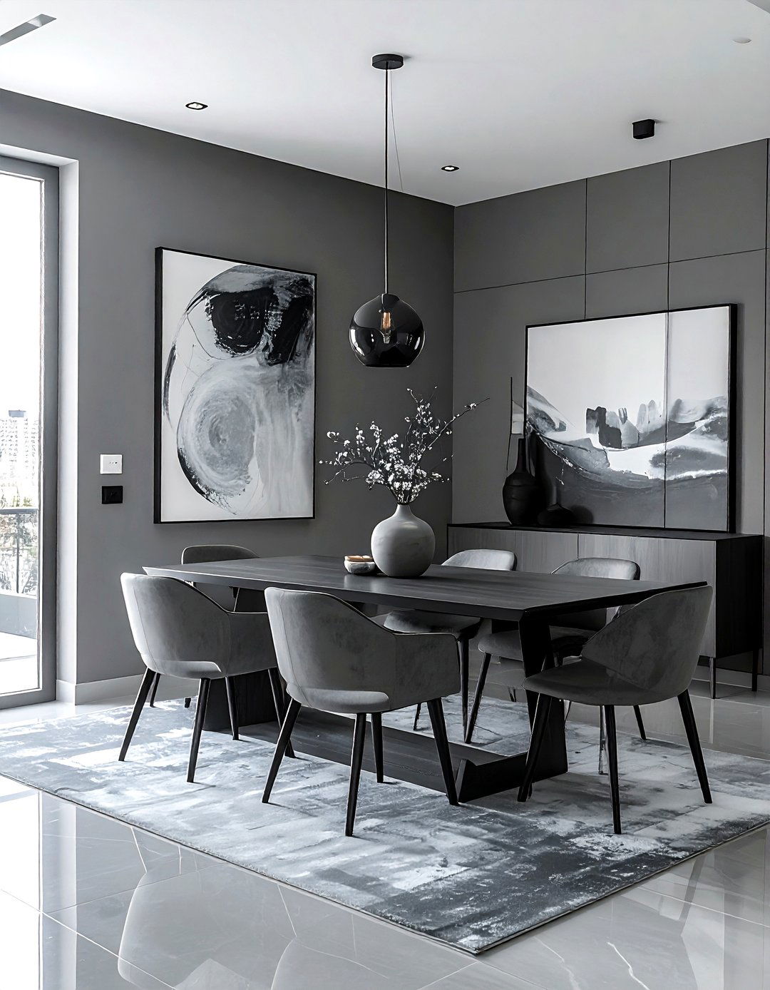 Minimalist gray dining room - 30 gray dining room design ideas
