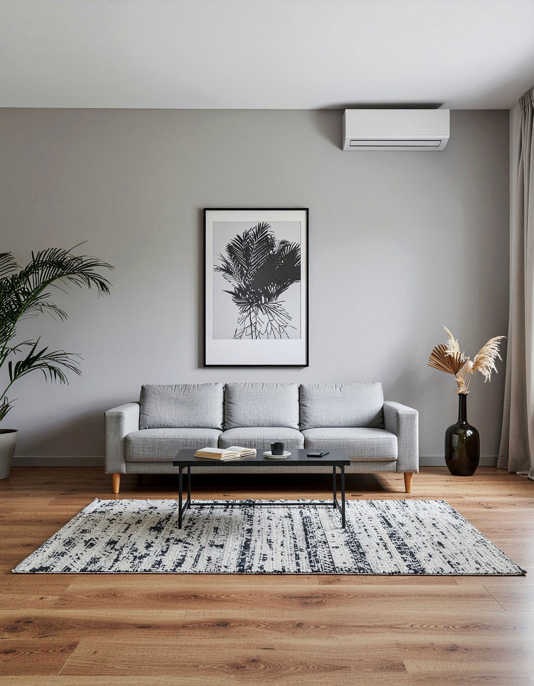 Minimalist gray living room - 30 living room gray walls