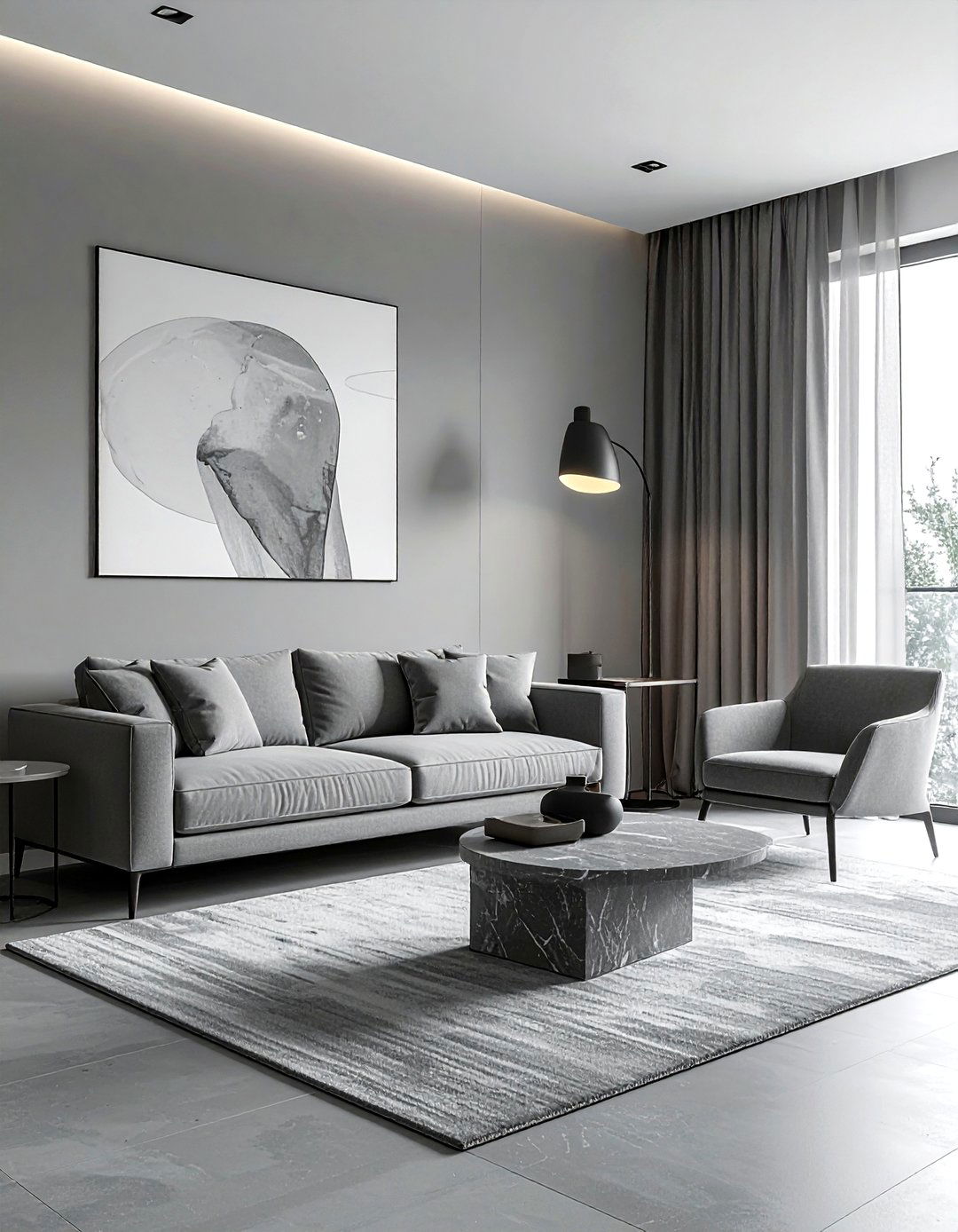 Minimalist gray living room - 30 contemporary gray living room ideas