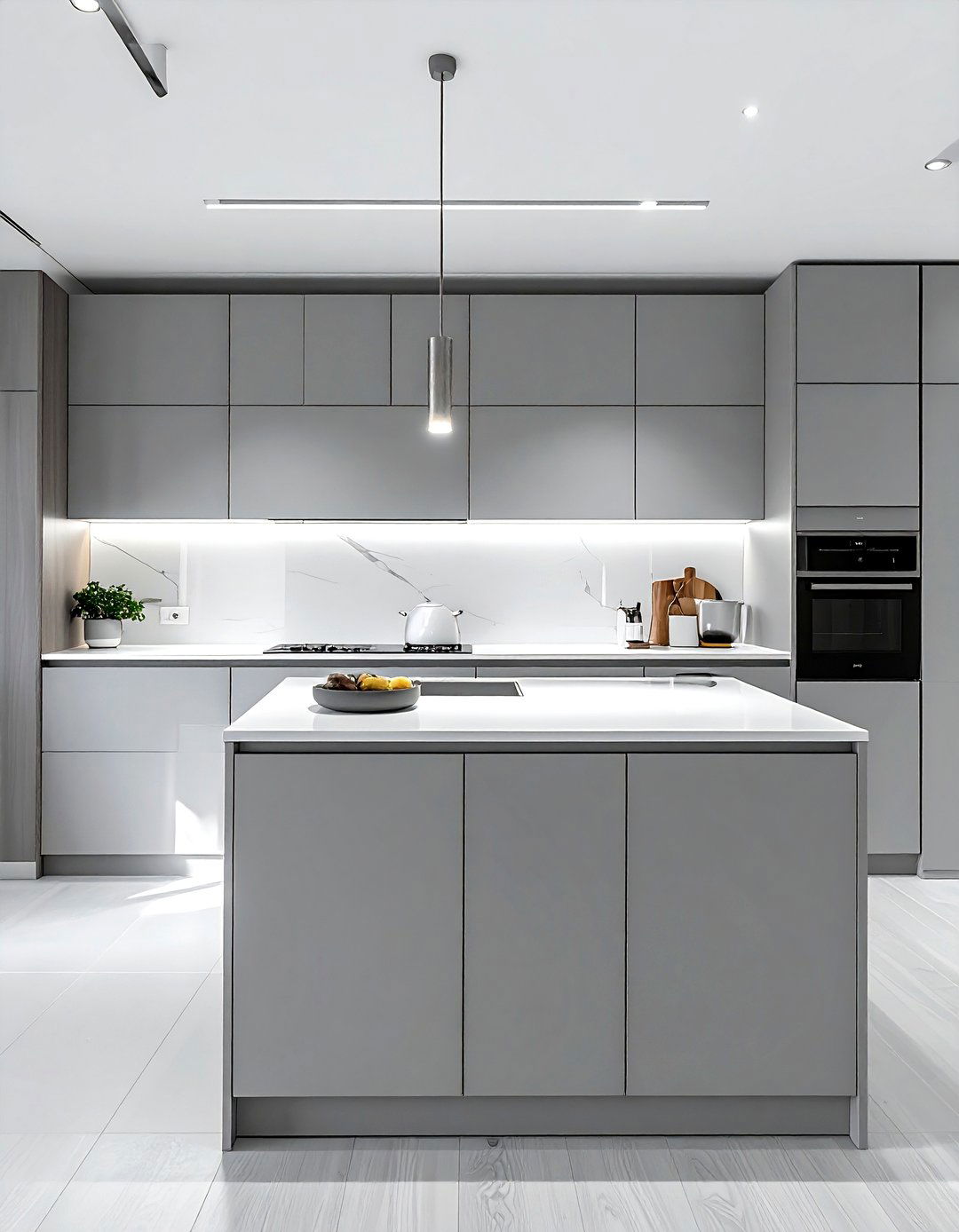 Minimalist gray white kitchen - 30 gray and white kitchen ideas