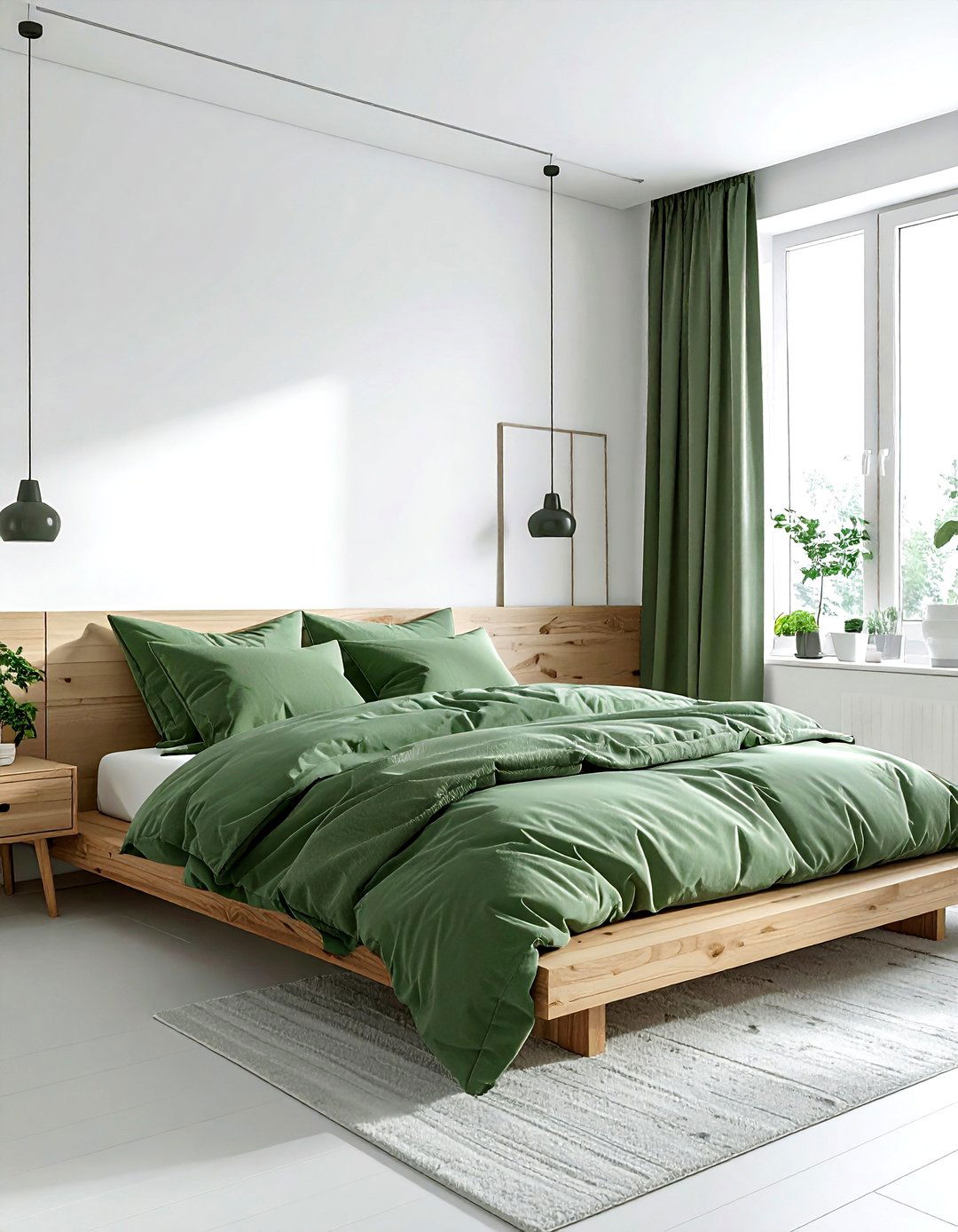 Minimalist green bedroom - 30 green bedroom decor ideas