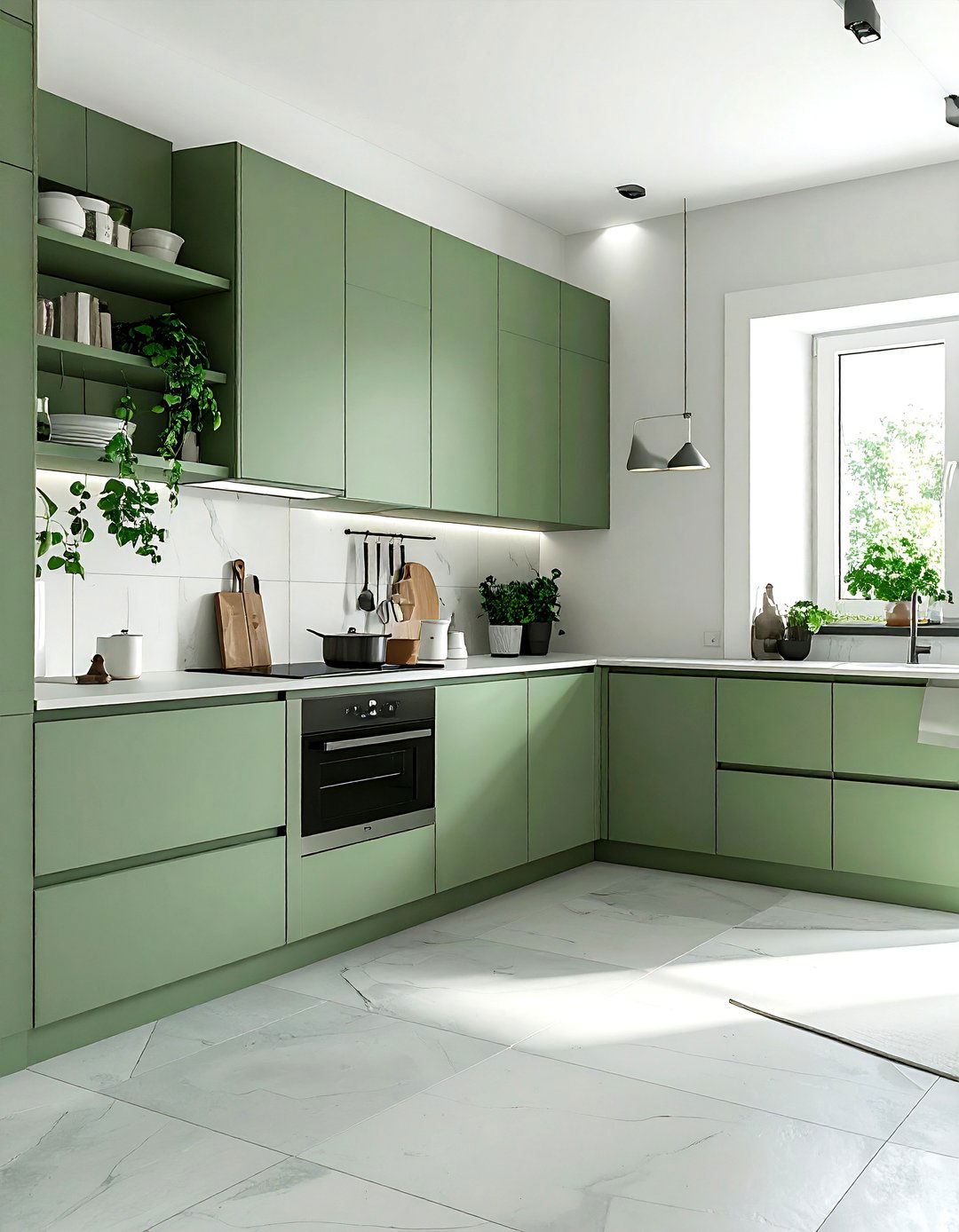 Minimalist green kitchen - 30 cool green kitchen ideas