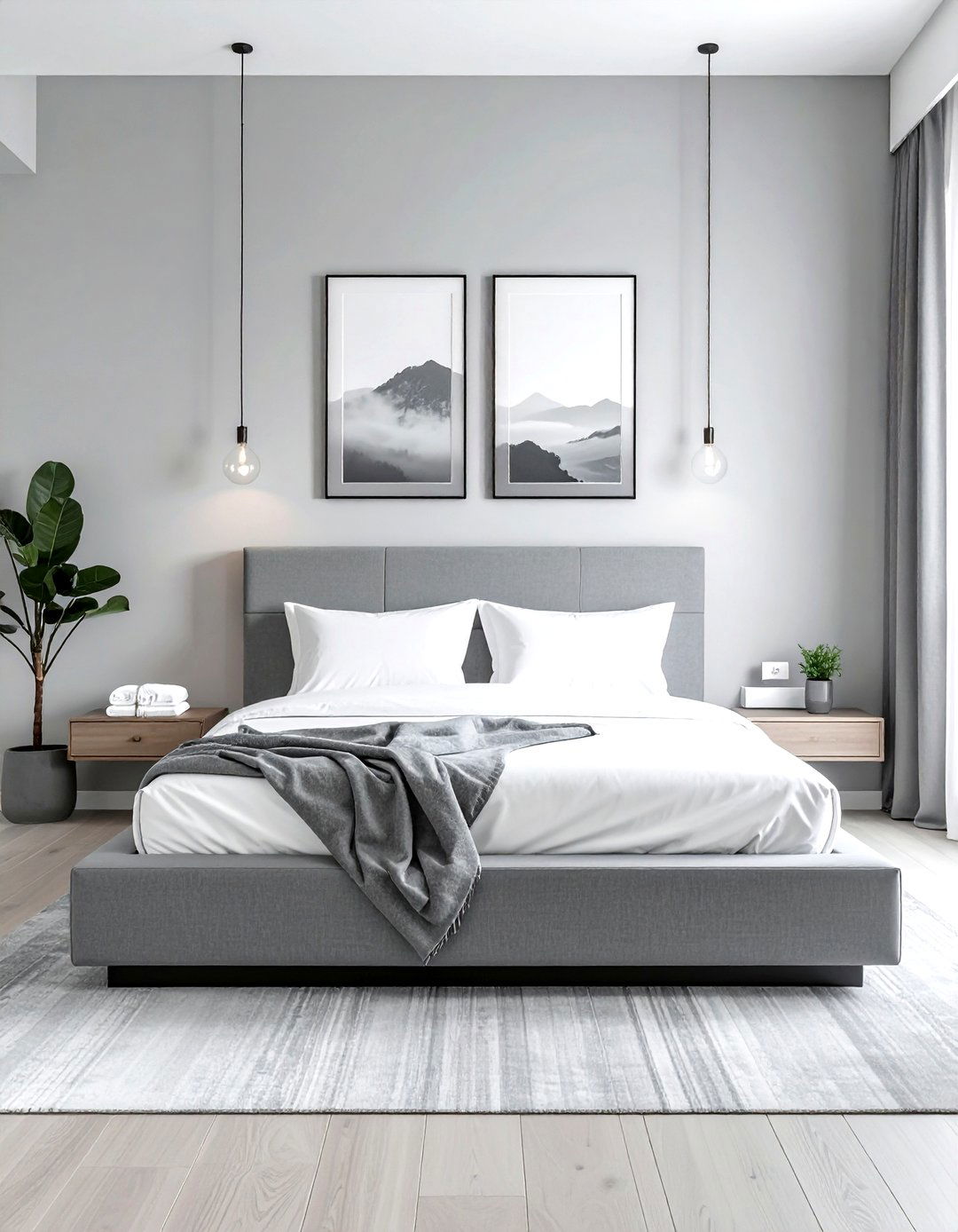 Minimalist grey guest bedroom - 30 minimalist grey bedroom ideas