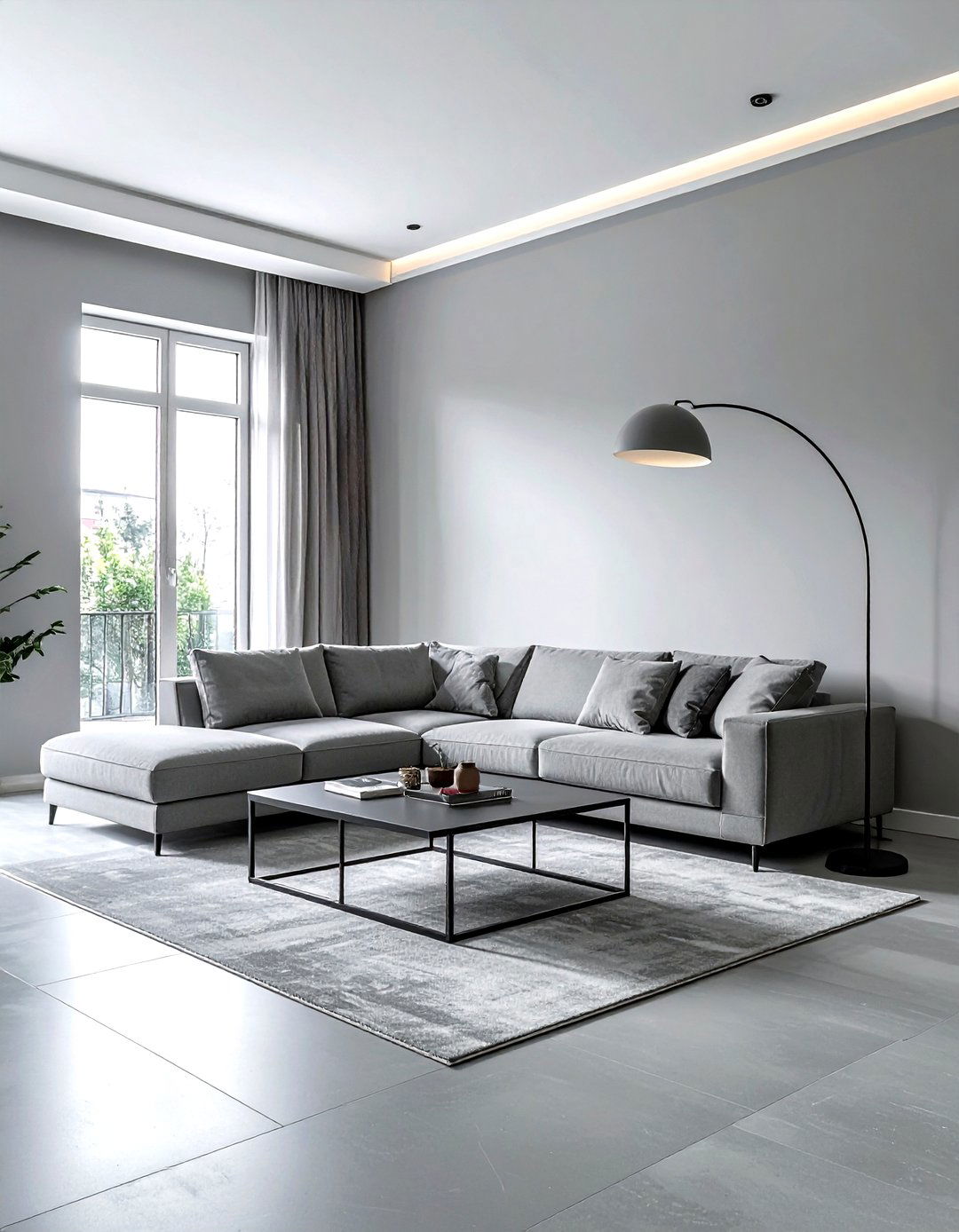 Minimalist grey living room - 30 grey living room decor ideas