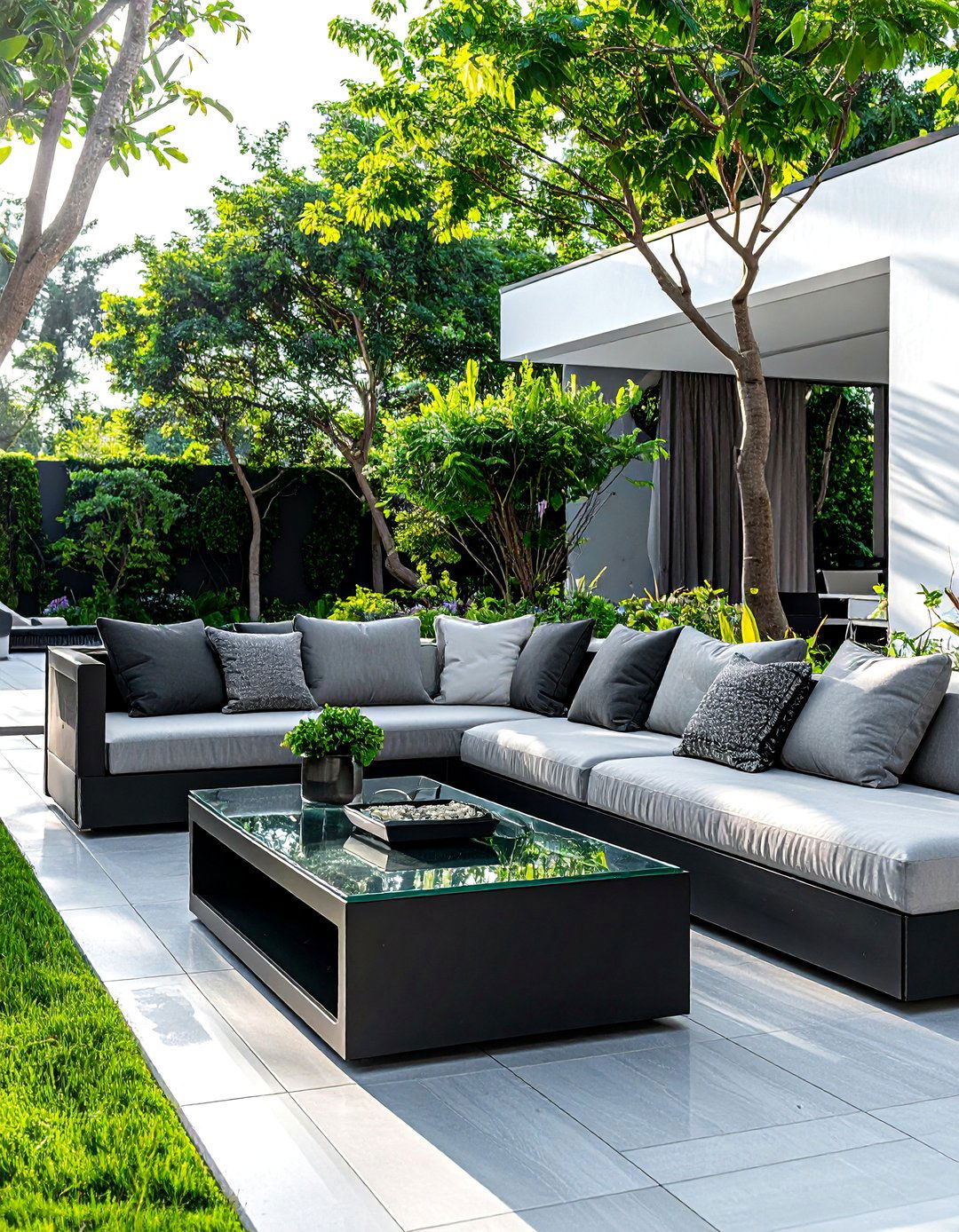 Minimalist grey - 30 outdoor pillow ideas