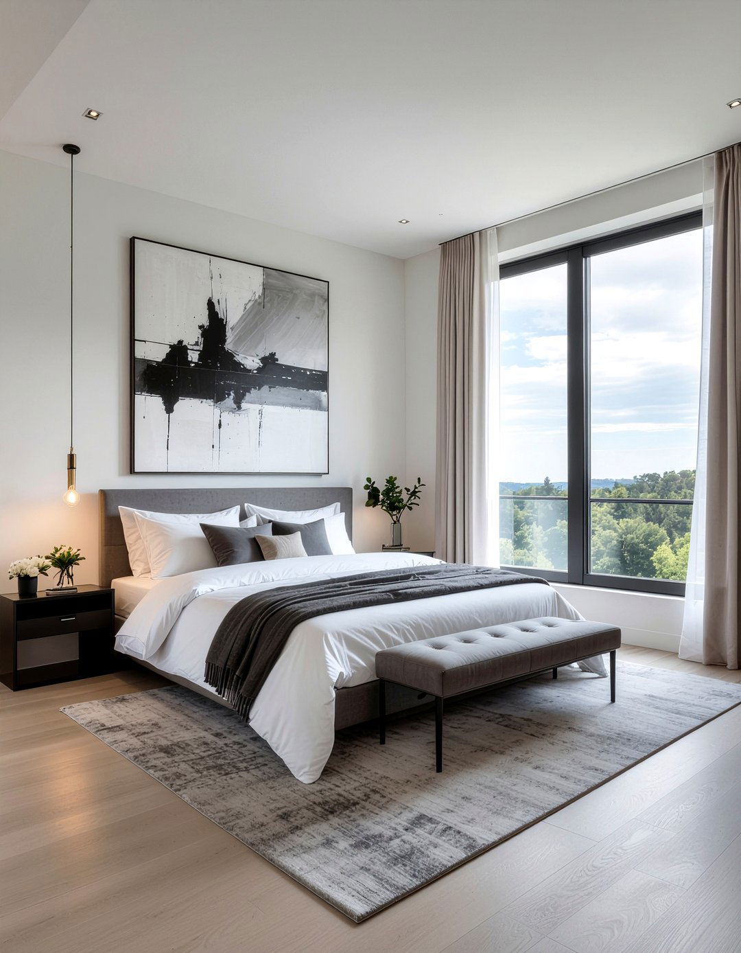 Minimalist irregular bedroom - 30 oddly shaped bedroom ideas