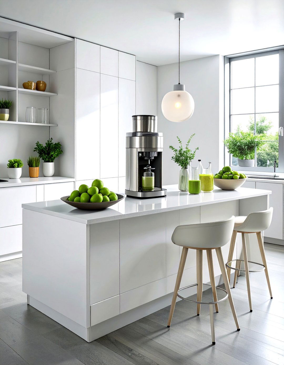 Minimalist juice bar station - 30 kitchen dry bar ideas