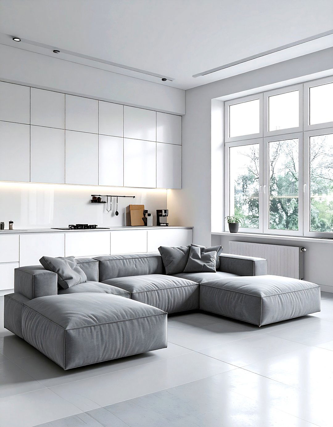 Minimalist kitchen living room - 30 kitchen living room combo ideas