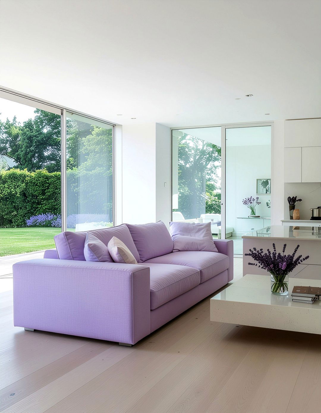 Minimalist lavender living room - 30 lavender living room ideas