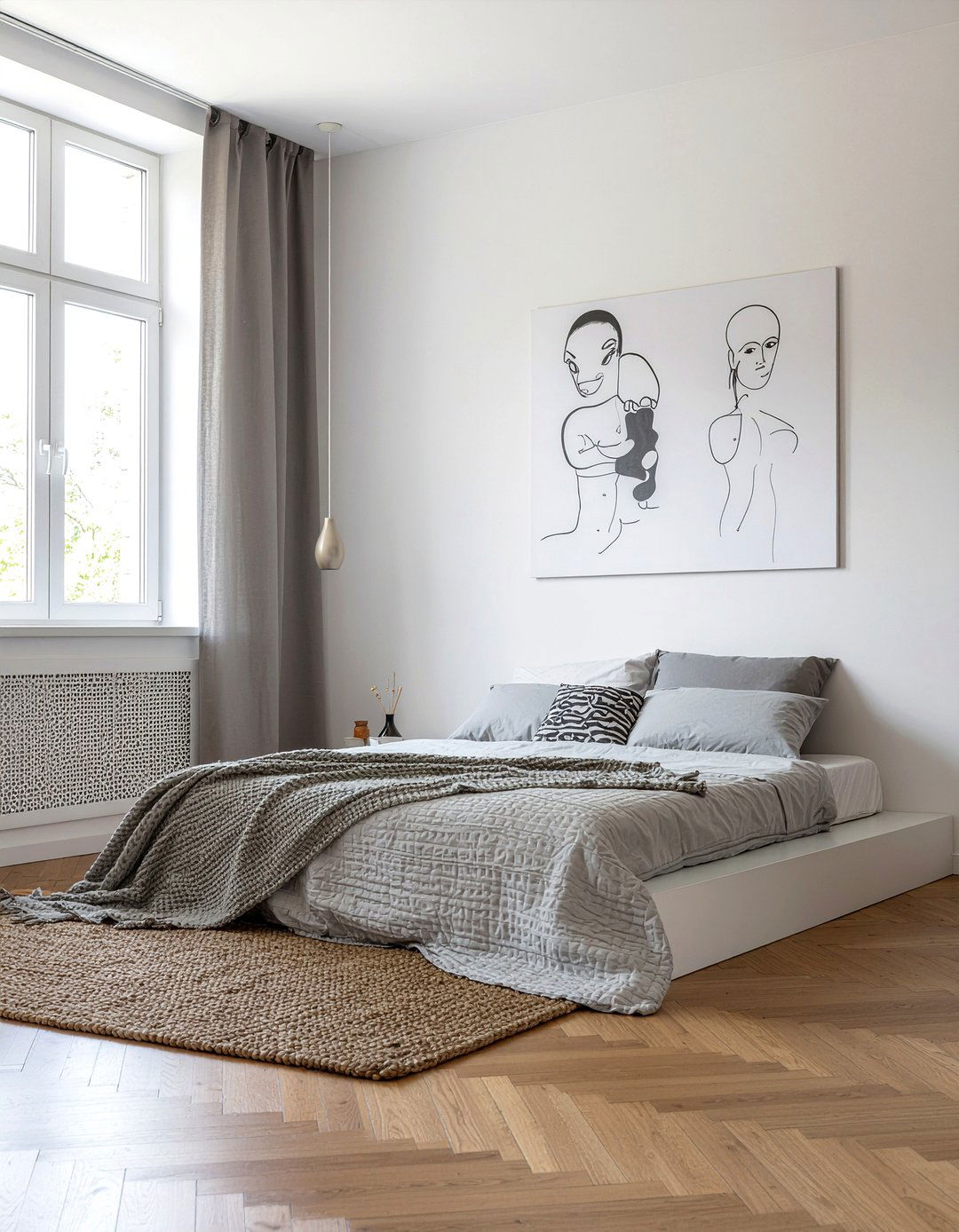 Minimalist line art - 30 bedroom wall stickers